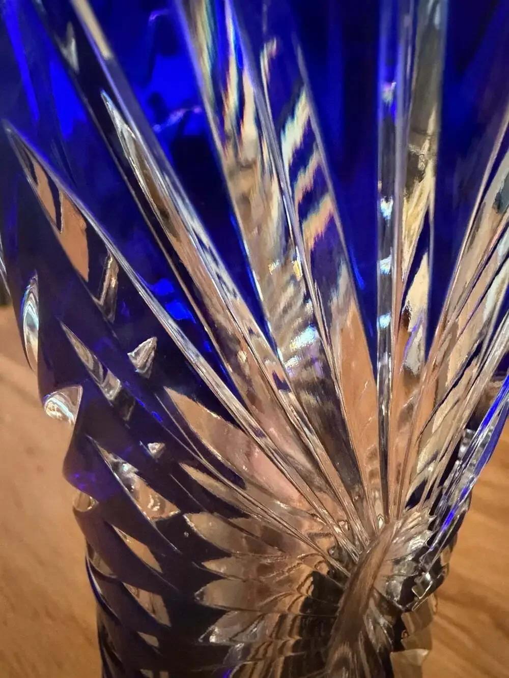 Bohemian Crystal Vase 8.25